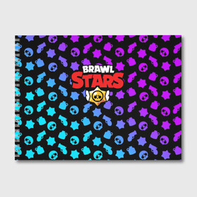 Альбом для рисования с принтом BRAWL STARS в Санкт-Петербурге, 100% бумага
 | матовая бумага, плотность 200 мг. | 8 bit | 8 бит | bibi | brawl stars | crow | el brown | leon | leon shark | max | mr.p | sally leon | shark | stars | virus | werewolf | акула | биби | вирус | ворон | леон | оборотень | пингвин