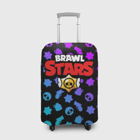 Чехол для чемодана 3D с принтом BRAWL STARS в Санкт-Петербурге, 86% полиэфир, 14% спандекс | двустороннее нанесение принта, прорези для ручек и колес | 8 bit | 8 бит | bibi | brawl stars | crow | el brown | leon | leon shark | max | mr.p | sally leon | shark | stars | virus | werewolf | акула | биби | вирус | ворон | леон | оборотень | пингвин