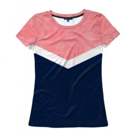 Женская футболка 3D с принтом Простота в Санкт-Петербурге, 100% полиэфир ( синтетическое хлопкоподобное полотно) | прямой крой, круглый вырез горловины, длина до линии бедер | casual | кэжуал | минимализм | простота | розовый