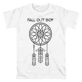 Мужская футболка хлопок с принтом Fall Out Boy в Санкт-Петербурге, 100% хлопок | прямой крой, круглый вырез горловины, длина до линии бедер, слегка спущенное плечо. | Тематика изображения на принте: fall out boy | fallout | falloutboy | группа | музыка | панк | рок | фолаутбой