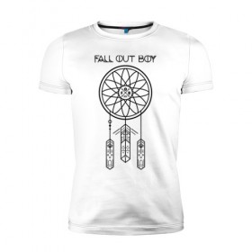 Мужская футболка премиум с принтом Fall Out Boy в Санкт-Петербурге, 92% хлопок, 8% лайкра | приталенный силуэт, круглый вырез ворота, длина до линии бедра, короткий рукав | Тематика изображения на принте: fall out boy | fallout | falloutboy | группа | музыка | панк | рок | фолаутбой