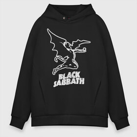 Мужское худи Oversize хлопок с принтом Black Sabbath в Санкт-Петербурге, френч-терри — 70% хлопок, 30% полиэстер. Мягкий теплый начес внутри —100% хлопок | боковые карманы, эластичные манжеты и нижняя кромка, капюшон на магнитной кнопке | Тематика изображения на принте: black sabbath | hard rock | heavy metal | блэк сабат | группы | метал | музыка | оззи осборн | рок | хард рок | хэви метал