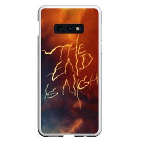 Чехол для Samsung S10E с принтом The end is night в Санкт-Петербурге, Силикон | Область печати: задняя сторона чехла, без боковых панелей | Тематика изображения на принте: evil | good | good omens | азирафель | ангел | благие намерения | гуд оменс | демон | добро | зло | кроули