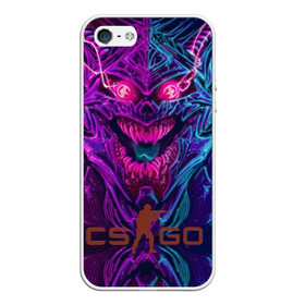 Чехол для iPhone 5/5S матовый с принтом CS GO Hyper Beast в Санкт-Петербурге, Силикон | Область печати: задняя сторона чехла, без боковых панелей | Тематика изображения на принте: 2019 | computer game | counter strike | cs | cs go | csgo | dota | dota2 | game | howl | hyperbeast | warning | автомат | вой | го | игрок | компьютерная игра | контр страйк | контра | кс | оружие | турнир