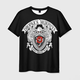 Мужская футболка 3D с принтом Dropkick Murphys в Санкт-Петербурге, 100% полиэфир | прямой крой, круглый вырез горловины, длина до линии бедер | celtic punk | dropkick murphys | hardcore | oi | punk | группы | кельтский панк | музыка | панк | рок | стрит панк | фолк панк