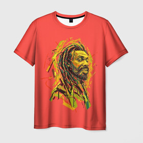 Мужская футболка 3D с принтом RastaArt в Санкт-Петербурге, 100% полиэфир | прямой крой, круглый вырез горловины, длина до линии бедер | art | bob marley | cannabis | rasta | rastaman | reggae | reggy | weed | боб марли | раста | растаман | регги | рэгги
