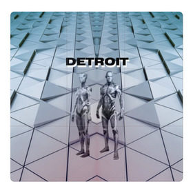 Магнитный плакат 3Х3 с принтом Detroit: Вecome Human в Санкт-Петербурге, Полимерный материал с магнитным слоем | 9 деталей размером 9*9 см | Тематика изображения на принте: 3d | cтать человеком | detroit city | detroit: вecome human | игра | интерактивная | квест | кинематограф | приключения | франция