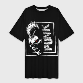 Платье-футболка 3D с принтом Punk в Санкт-Петербурге,  |  | anarchy | anger | black | emblem | hair | hairstyle | horror | illustration | look | mohawk | punk | red | scar | scary | skull | terrible | white | анархия | белый | взгляд | волосы | злость | иллюстрация | ирокез | красный | панк | прическа | страшный |