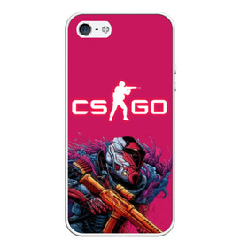 Чехол для iPhone 5/5S матовый с принтом CS GO Hyper Beast в Санкт-Петербурге, Силикон | Область печати: задняя сторона чехла, без боковых панелей | 2019 | computer game | counter strike | cs | cs go | csgo | dota | dota2 | game | howl | hyperbeast | warning | автомат | вой | го | игрок | компьютерная игра | контр страйк | контра | кс | оружие | турнир