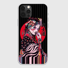 Чехол для iPhone 12 Pro Max с принтом Гейша в Санкт-Петербурге, Силикон |  | beauty | black | bright | character | cool | decorations | flowers | geisha | girl | hairstyle | japan | kimon | lines | red | stripes | woman | young | девушка | женщина | иероглиф | кимоно | красный | красотка | круто | линии | молодая | полосы 