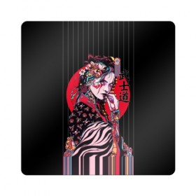 Магнит виниловый Квадрат с принтом Гейша в Санкт-Петербурге, полимерный материал с магнитным слоем | размер 9*9 см, закругленные углы | Тематика изображения на принте: beauty | black | bright | character | cool | decorations | flowers | geisha | girl | hairstyle | japan | kimon | lines | red | stripes | woman | young | девушка | женщина | иероглиф | кимоно | красный | красотка | круто | линии | молодая | полосы 