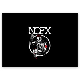 Поздравительная открытка с принтом NOFX в Санкт-Петербурге, 100% бумага | плотность бумаги 280 г/м2, матовая, на обратной стороне линовка и место для марки
 | Тематика изображения на принте: hardcore | nofx | punk | группы | музыка | панк | панк рок | рок | ска панк | скейт панк