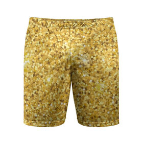 Мужские шорты 3D спортивные с принтом Золотые блестки в Санкт-Петербурге,  |  | bright | cool | glitter | gold | gold glitter | luxury | shine | sparkle | yellow | глиттер | желтый | золото | золотые блёстки | прикольно | роскошь | сверкать | сияние | ярко