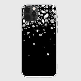 Чехол для iPhone 12 Pro Max с принтом Бриллианты в Санкт-Петербурге, Силикон |  | black | cut | diamond | gem | glitter | jewel | luxury | shine | white | алмаз | белый | блеск | бриллиант | диамант | драгоценность | драгоценный камень | люкс | огранка | роскошь | сияние | черный