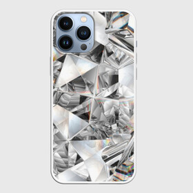 Чехол для iPhone 13 Pro Max с принтом Бриллиантовый блеск в Санкт-Петербурге,  |  | cut | diamond | gem | glitter | jewel | kaleidoscope | luxury | shine | sparkle | white | алмаз | белый | блеск | бриллиант | диамант | драгоценность | драгоценный камень | калейдоскоп | люкс | огранка | роскошь | сверкать | сияние