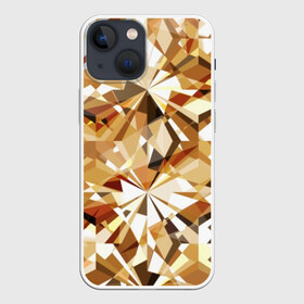 Чехол для iPhone 13 mini с принтом Желтые бриллианты в Санкт-Петербурге,  |  | cut | diamond | gem | glitter | gold | jewel | kaleidoscope | luxury | shine | sparkle | white | yellow | алмаз | белый | блеск | бриллиант | диамант | драгоценность | драгоценный камень | желтый | золотой | калейдоскоп | люкс | огранка