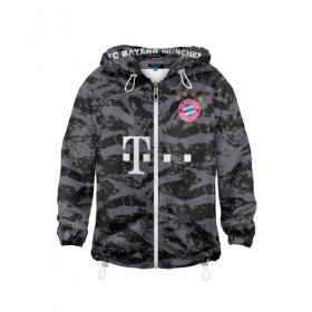 Детская ветровка 3D с принтом Bayern away gk 18-19 в Санкт-Петербурге, 100% полиэстер | подол и капюшон оформлены резинкой с фиксаторами, по бокам два кармана без застежек, один потайной карман на груди | Тематика изображения на принте: bayern | champions league | germany | munchen | бавария | германия | левандовски | лига чемпинов | мюнхен | нойер | рибери | роббен