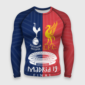 Мужской рашгард 3D с принтом Champions Final в Санкт-Петербурге,  |  | champions league | england | final | kane | liverpool tottenham | madrid | salah | spain | кейн | ливерпуль | лига чемпионов | мадрид | салах | тоттенхэм