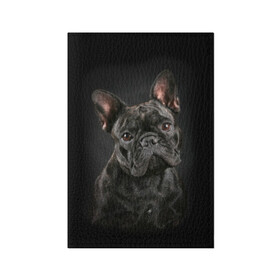 Обложка для паспорта матовая кожа с принтом Французский бульдог в Санкт-Петербурге, натуральная матовая кожа | размер 19,3 х 13,7 см; прозрачные пластиковые крепления | Тематика изображения на принте: animal | background | beast | black | breed | bulldog | cool | cute | dog | ears | french | jaw | look | muzzle | portrait | wool | бульдог | взгляд | животное | зверь | милый | пёс | порода | портрет | прикольно | псина | собака | уши | фон | фра