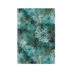 Обложка для паспорта матовая кожа с принтом Чешуя русалки в Санкт-Петербурге, натуральная матовая кожа | размер 19,3 х 13,7 см; прозрачные пластиковые крепления | Тематика изображения на принте: blue | color | fish | gray | green | mermaid | neyad | pattern | scales | sea | siren | skin | turquoise | wallpaper | water | бирюзовый | вода | зеленый | кожа | море | неяда | обои | паттерн | русалка | рыба | серый | сирена | цвет | чешуя