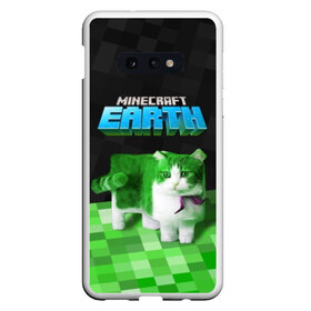 Чехол для Samsung S10E с принтом Minecraft EARTH - Котик в Санкт-Петербурге, Силикон | Область печати: задняя сторона чехла, без боковых панелей | Тематика изображения на принте: craft | creeper | earth | game | green | logo | mine | minecraft | mobile | online | world | зеленый | земля | зомби | игра | крипер | лого | майкрафт | майнкрафт | мир | мобайл | онлайн | планета | синий | текстура