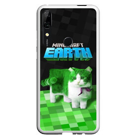 Чехол для Honor P Smart Z с принтом Minecraft EARTH - Котик в Санкт-Петербурге, Силикон | Область печати: задняя сторона чехла, без боковых панелей | Тематика изображения на принте: craft | creeper | earth | game | green | logo | mine | minecraft | mobile | online | world | зеленый | земля | зомби | игра | крипер | лого | майкрафт | майнкрафт | мир | мобайл | онлайн | планета | синий | текстура