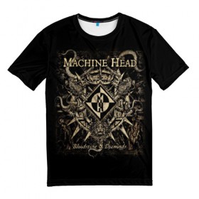 Мужская футболка 3D с принтом Machine Head в Санкт-Петербурге, 100% полиэфир | прямой крой, круглый вырез горловины, длина до линии бедер | heavy metal | machine head | metal | грув метал | группы | метал | музыка | рок | трэш метал | хэви метал