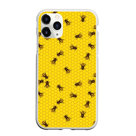 Чехол для iPhone 11 Pro Max матовый с принтом Пчелы в сотах в Санкт-Петербурге, Силикон |  | bee | beehive | brown | bug | honey | honeycomb | insect | toiler | yellow | букашка | желтый | коричневый | мёд | насекомое | пчела | соты | труженик | улей