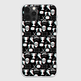 Чехол для iPhone 12 Pro Max с принтом ХОККЕЙ GLITCH в Санкт-Петербурге, Силикон |  | black and white | hockey | pattern | russia | sport | глитч | надписи | паттерн | россия | сборная хоккея | символика | спорт | спортсмен | текстура | хоккей | чемпионат | черно белый | я русский