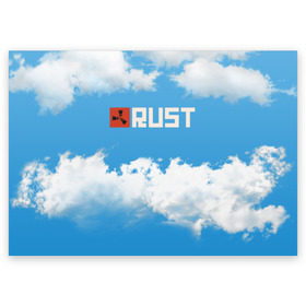 Поздравительная открытка с принтом Rust в Санкт-Петербурге, 100% бумага | плотность бумаги 280 г/м2, матовая, на обратной стороне линовка и место для марки
 | Тематика изображения на принте: fury rust | grand rust | magic rust | rust | rust legacy | раст