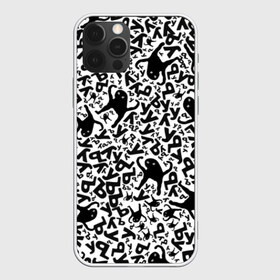 Чехол для iPhone 12 Pro Max с принтом ЪУЪ в Санкт-Петербурге, Силикон |  | белый | буквы | кот | кошка | мем | паттерн | узор | уъу | черный