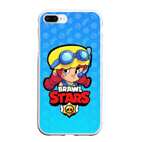 Чехол для iPhone 7Plus/8 Plus матовый с принтом Jessie - BRAWL STARS в Санкт-Петербурге, Силикон | Область печати: задняя сторона чехла, без боковых панелей | brawl | bull | colt | crow | el primo | game | games | jessie | leon | moba | online | penny | poco | shelly | spike | star | stars | wanted | брав | бравл | браво | звезда | звезды | игра | игры | лого | моба | онлайн | старс