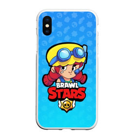 Чехол для iPhone XS Max матовый с принтом Jessie - BRAWL STARS в Санкт-Петербурге, Силикон | Область печати: задняя сторона чехла, без боковых панелей | brawl | bull | colt | crow | el primo | game | games | jessie | leon | moba | online | penny | poco | shelly | spike | star | stars | wanted | брав | бравл | браво | звезда | звезды | игра | игры | лого | моба | онлайн | старс