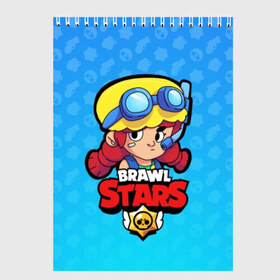 Скетчбук с принтом Jessie - BRAWL STARS в Санкт-Петербурге, 100% бумага
 | 48 листов, плотность листов — 100 г/м2, плотность картонной обложки — 250 г/м2. Листы скреплены сверху удобной пружинной спиралью | brawl | bull | colt | crow | el primo | game | games | jessie | leon | moba | online | penny | poco | shelly | spike | star | stars | wanted | брав | бравл | браво | звезда | звезды | игра | игры | лого | моба | онлайн | старс