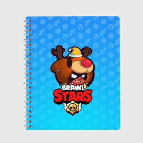 Тетрадь с принтом Nita - BRAWL STARS в Санкт-Петербурге, 100% бумага | 48 листов, плотность листов — 60 г/м2, плотность картонной обложки — 250 г/м2. Листы скреплены сбоку удобной пружинной спиралью. Уголки страниц и обложки скругленные. Цвет линий — светло-серый
 | brawl | bull | colt | crow | el primo | game | games | leon | moba | nita | online | penny | poco | shelly | spike | star | stars | wanted | брав | бравл | браво | звезда | звезды | игра | игры | онлайн | старс