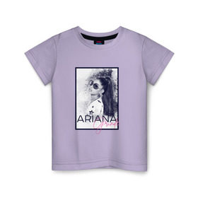 Детская футболка хлопок с принтом Ariana Grande в Санкт-Петербурге, 100% хлопок | круглый вырез горловины, полуприлегающий силуэт, длина до линии бедер | Тематика изображения на принте: ariana | ariana grande | ариана гранде