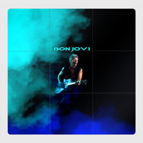 Магнитный плакат 3Х3 с принтом Bon Jovi в Санкт-Петербурге, Полимерный материал с магнитным слоем | 9 деталей размером 9*9 см | bon jovi | john | альбом | арена | бон | бон джови | глэм | группа | джови | джон | метал | музыка | надпись | песни | поп | попрок | рок | рокер | смайл | солист | софт | стена | хард | хеви | хевиметал