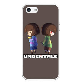 Чехол для iPhone 5/5S матовый с принтом Undertale в Санкт-Петербурге, Силикон | Область печати: задняя сторона чехла, без боковых панелей | Тематика изображения на принте: animation | chara | comic | dub | flowey | frisk | megalovania | papyrus | sans | undertale comic dub | андертейл | папирус | подземная | санс | сказка