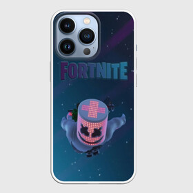 Чехол для iPhone 13 Pro с принтом Fortnite x Marshmello (Smail). в Санкт-Петербурге,  |  | 3d | fortnite | marshmello | smail | абстракция | дизайн | звезды | игра | искусство | космос | маршмеллоу | надпись | смайл | стиль | текстура | эмблема