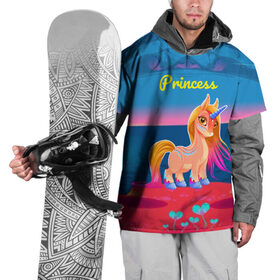 Накидка на куртку 3D с принтом Милый единорог в Санкт-Петербурге, 100% полиэстер |  | pony | грива | девочка | единорог | конь | копыта | красивая | лошадка | лошадь | милая | пони | природа закат | радуга