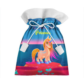 Подарочный 3D мешок с принтом Милый единорог в Санкт-Петербурге, 100% полиэстер | Размер: 29*39 см | Тематика изображения на принте: pony | грива | девочка | единорог | конь | копыта | красивая | лошадка | лошадь | милая | пони | природа закат | радуга