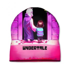 Шапка 3D с принтом UNDERTALE в Санкт-Петербурге, 100% полиэстер | универсальный размер, печать по всей поверхности изделия | game | undertale | азриэль дримурр | альфис | андайн | андертейл | асгор дримурр | добро | дьявол | зло | игра | игры | кости | меттатон | папирус | санс | стрела | ториэль | трезубец | фриск | чара | черный