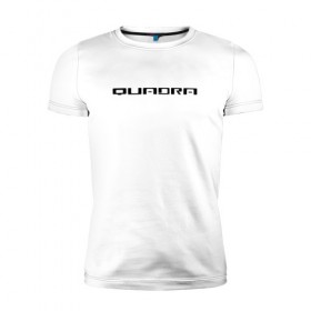 Мужская футболка премиум с принтом QUADRA V-TECH в Санкт-Петербурге, 92% хлопок, 8% лайкра | приталенный силуэт, круглый вырез ворота, длина до линии бедра, короткий рукав | 