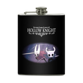 Фляга с принтом Hollow Knight. в Санкт-Петербурге, металлический корпус | емкость 0,22 л, размер 125 х 94 мм. Виниловая наклейка запечатывается полностью | Тематика изображения на принте: 3d | hollow knight | игра | полый рыцарь | холлоу найт