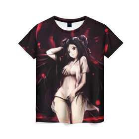 Женская футболка 3D с принтом Милый дьявол в Санкт-Петербурге, 100% полиэфир ( синтетическое хлопкоподобное полотно) | прямой крой, круглый вырез горловины, длина до линии бедер | anime | hot | meme | аниме | бикини | девушка | иероглиф | манга | стиль | фентези | япония