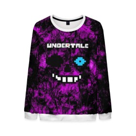 Мужской свитшот 3D с принтом Undertale Sans. в Санкт-Петербурге, 100% полиэстер с мягким внутренним слоем | круглый вырез горловины, мягкая резинка на манжетах и поясе, свободная посадка по фигуре | 3d | pixel | sans | undertale | абстракция | андертейл | без глаз | игра | надпись | пиксель | пикселя | подземная история | текстура