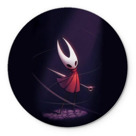 Коврик для мышки круглый с принтом Hollow Knight в Санкт-Петербурге, резина и полиэстер | круглая форма, изображение наносится на всю лицевую часть | Тематика изображения на принте: hollow knight | детская | для детей | игра | компьютерная игра | королевство | рыцарь | темный рыцарь | холлов кнайт | экшен