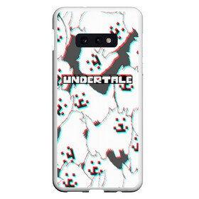 Чехол для Samsung S10E с принтом Undertale (Надоедливый пёс) в Санкт-Петербурге, Силикон | Область печати: задняя сторона чехла, без боковых панелей | 3d | glitch | pixel | undertale | андертейл | без глаз | глитч | игра | надоедливая собака | надоедливый пес | надпись | пиксель | пикселя | подземная история | текстура