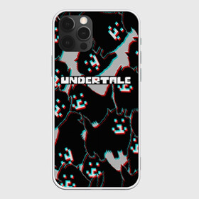 Чехол для iPhone 12 Pro с принтом Undertale (Надоедливый пёс). в Санкт-Петербурге, силикон | область печати: задняя сторона чехла, без боковых панелей | Тематика изображения на принте: 3d | glitch | pixel | undertale | андертейл | без глаз | глитч | игра | надоедливая собака | надоедливый пес | надпись | пиксель | пикселя | подземная история | текстура