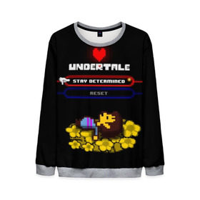 Мужской свитшот 3D с принтом Undertale. в Санкт-Петербурге, 100% полиэстер с мягким внутренним слоем | круглый вырез горловины, мягкая резинка на манжетах и поясе, свободная посадка по фигуре | 3d | pixel | undertale | абстракция | андертейл | геометрия | игра | надпись | пиксель | пикселя | подземная история | сердце | текстура